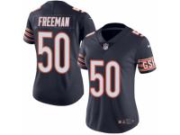 Women's Nike Chicago Bears #50 Jerrell Freeman Limited Navy Blue Rush NFL Jersey