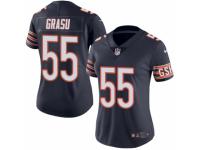 Women's Nike Chicago Bears #55 Hroniss Grasu Limited Navy Blue Rush NFL Jersey