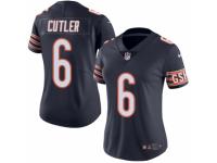 Women's Nike Chicago Bears #6 Jay Cutler Limited Navy Blue Rush NFL Jersey
