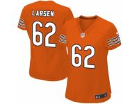 Women's Nike Chicago Bears #62 Ted Larsen Game Orange Alternate NFL Jersey
