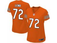 Women's Nike Chicago Bears #72 Charles Leno Game Orange Alternate NFL Jersey