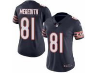 Women's Nike Chicago Bears #81 Cameron Meredith Limited Navy Blue Rush NFL Jersey