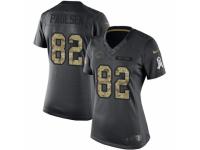 Women's Nike Chicago Bears #82 Logan Paulsen Limited Black 2016 Salute to Service NFL Jersey