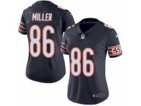 Women's Nike Chicago Bears #86 Zach Miller Limited Navy Blue Rush NFL Jersey
