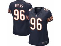 Women's Nike Chicago Bears #96 Akiem Hicks Game Navy Blue Team Color NFL Jersey