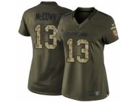 Women's Nike Cleveland Browns #13 Josh McCown Limited Green Salute to Service NFL Jersey