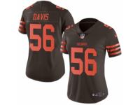 Women's Nike Cleveland Browns #56 DeMario Davis Limited Brown Rush NFL Jersey