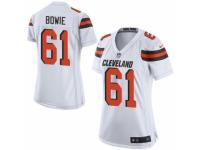 Women's Nike Cleveland Browns #61 Michael Bowie Game White NFL Jersey