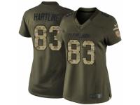 Women's Nike Cleveland Browns #83 Brian Hartline Limited Green Salute to Service NFL Jersey