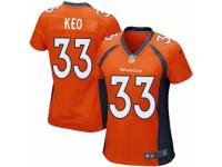 Women's Nike Denver Broncos #33 Shiloh Keo Game Orange Team Color NFL Jersey