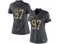 Women's Nike Denver Broncos #97 Phil Taylor Limited Black 2016 Salute to Service NFL Jersey