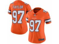 Women's Nike Denver Broncos #97 Phil Taylor Limited Orange Rush NFL Jersey