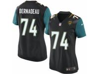 Women's Nike Jacksonville Jaguars #74 Mackenzy Bernadeau Game Black Alternate NFL Jersey