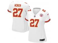 Women's Nike Kansas City Chiefs #27 Kenneth Acker Game White NFL Jersey