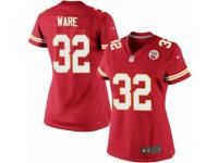 Women's Nike Kansas City Chiefs #32 Spencer Ware Limited Red Team Color NFL Jersey