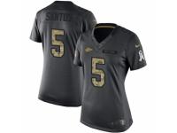 Women's Nike Kansas City Chiefs #5 Cairo Santos Limited Black 2016 Salute to Service NFL Jersey