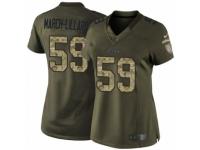 Women's Nike Kansas City Chiefs #59 Justin March-Lillard Limited Green Salute to Service NFL Jersey
