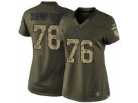 Women's Nike Kansas City Chiefs #76 Laurent Duvernay-Tardif Limited Green Salute to Service NFL Jersey