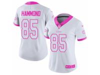 Women's Nike Kansas City Chiefs #85 Frankie Hammond Limited WhitePink Rush Fashion NFL Jersey