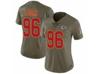 Women's Nike Kansas City Chiefs #96 Bennie Logan Limited Olive 2017 Salute to Service NFL Jersey