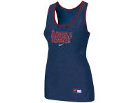 Women's Nike Los Angeles Angels Tri-Blend Racerback Stretch Tank Top Blue