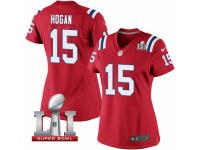 Women's Nike New England Patriots #15 Chris Hogan Limited Red Alternate Super Bowl LI 51 NFL Jersey