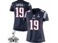 Women's Nike New England Patriots #19 Brandon LaFell Elite Navy Blue Team Color Super Bowl XLIX NFL Jersey