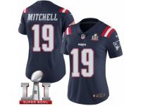 Women's Nike New England Patriots #19 Malcolm Mitchell Limited Navy Blue Rush Super Bowl LI 51 NFL Jersey