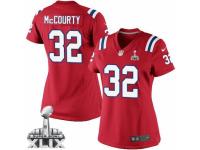 Women's Nike New England Patriots #32 Devin McCourty Limited Red Alternate Super Bowl XLIX NFL Jersey