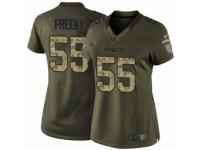 Women's Nike New England Patriots #55 Jonathan Freeny Limited Green Salute to Service NFL Jersey