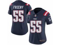 Women's Nike New England Patriots #55 Jonathan Freeny Limited Navy Blue Rush NFL Jersey