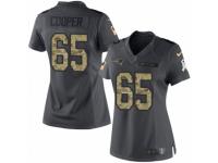 Women's Nike New England Patriots #65 Jonathan Cooper Limited Black 2016 Salute to Service NFL Jersey