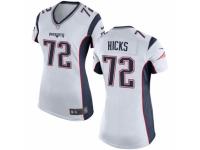 Women's Nike New England Patriots #72 Akiem Hicks Game White NFL Jersey