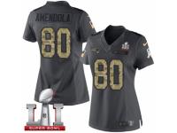 Women's Nike New England Patriots #80 Danny Amendola Limited Black 2016 Salute to Service Super Bowl LI 51 NFL Jersey