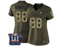 Women's Nike New England Patriots #88 Martellus Bennett Limited Green Salute to Service Super Bowl LI Champions NFL Jersey
