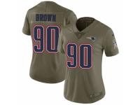 Women's Nike New England Patriots #90 Malcom Brown Limited Olive 2017 Salute to Service NFL Jersey