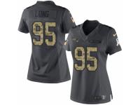 Women's Nike New England Patriots #95 Chris Long Limited Black 2016 Salute to Service NFL Jersey