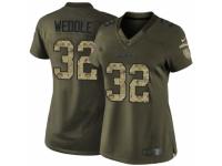 Women's Nike San Diego Chargers #32 Eric Weddle Limited Green Salute to Service NFL Jersey