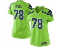 Women's Nike Seattle Seahawks #78 Bradley Sowell Limited Green Rush NFL Jersey