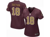 Women's Nike Washington Redskins #18 Josh Doctson Game Burgundy Red Gold Number Alternate 80TH Anniversary NFL Jersey