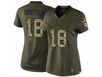 Women's Nike Washington Redskins #18 Josh Doctson Limited Green Salute to Service NFL Jersey