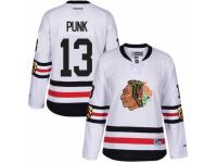 Women's Reebok Chicago Blackhawks #13 CM Punk Premier White 2017 Winter Classic NHL Jersey