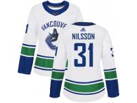 Women's Reebok Vancouver Canucks #31 Anders Nilsson White Away Authentic NHL Jersey