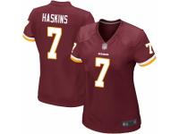 Women's Washington Redskins #7 Dwayne Haskins Game Burgundy Red Team Color Football Jersey