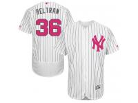 Yankees #36 Carlos Beltran White Strip Flexbase Authentic Collection 2016 Mother Day Stitched Baseball Jersey