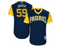 Youth 2017 Little League World Series San Diego Padres #59 Kevin Quackenbush Quack Navy Jersey
