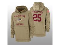 Youth 2019 Salute to Service Chris Thompson Redskins Tan Sideline Therma Hoodie Washington Redskins