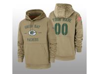 Youth 2019 Salute to Service Custom Packers Tan Sideline Therma Hoodie Green Bay Packers