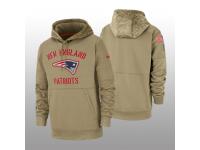 Youth 2019 Salute to Service Patriots Tan Sideline Therma Hoodie New England Patriots