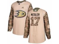 Youth Adidas Anaheim Ducks #17 Ryan Kesler Camo Veterans Day Practice NHL Jersey